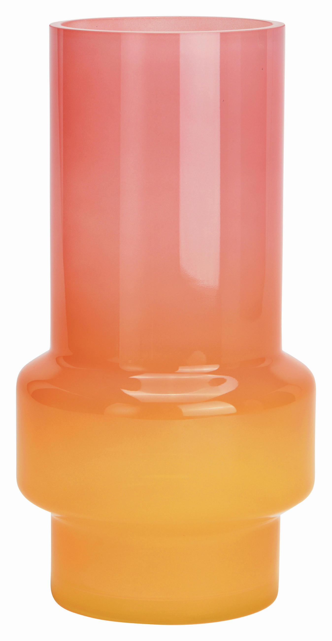 VASE  - Orange/Rosa, Basics, Glas (13/25/13cm)