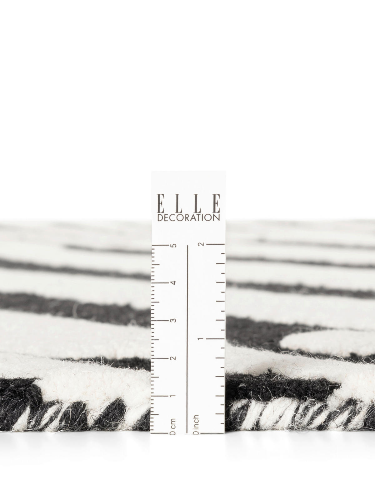 WOLLTEPPICH 120/180 cm Stryve Schwarz, Weiß rechteckig  - Schwarz/Weiß, Basics, Textil (120/180cm) - Elle Decoration