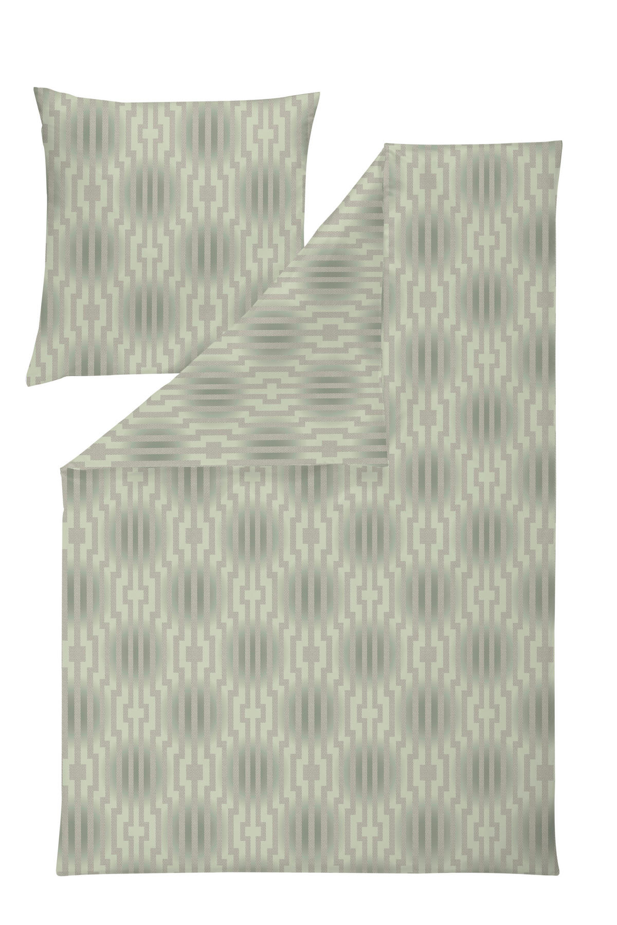 BETTWÄSCHE Atelier Makosatin 135/200 cm  - Grün, Design, Textil (135/200cm) - Estella