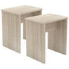 HOCKER in Holzwerkstoff Sonoma Eiche  - Sonoma Eiche, Modern, Holzwerkstoff (40/45/30cm) - MID.YOU