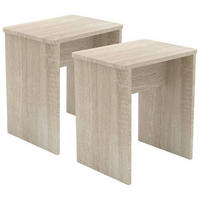 HOCKER in Holzwerkstoff Sonoma Eiche  - Sonoma Eiche, Modern, Holzwerkstoff (40/45/30cm) - MID.YOU
