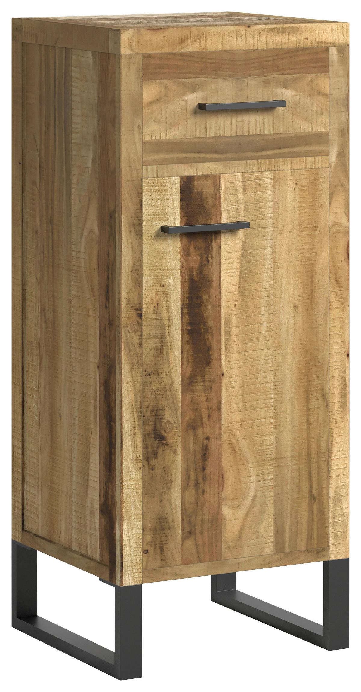 HIGHBOARD  in 43/104/39 cm  - Schwarz/Naturfarben, Natur, Holz/Metall (43/104/39cm) - Livetastic