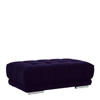 HOCKER Textil Violett  - Chromfarben/Violett, Design, Textil (126/42/76cm) - Beldomo Speed