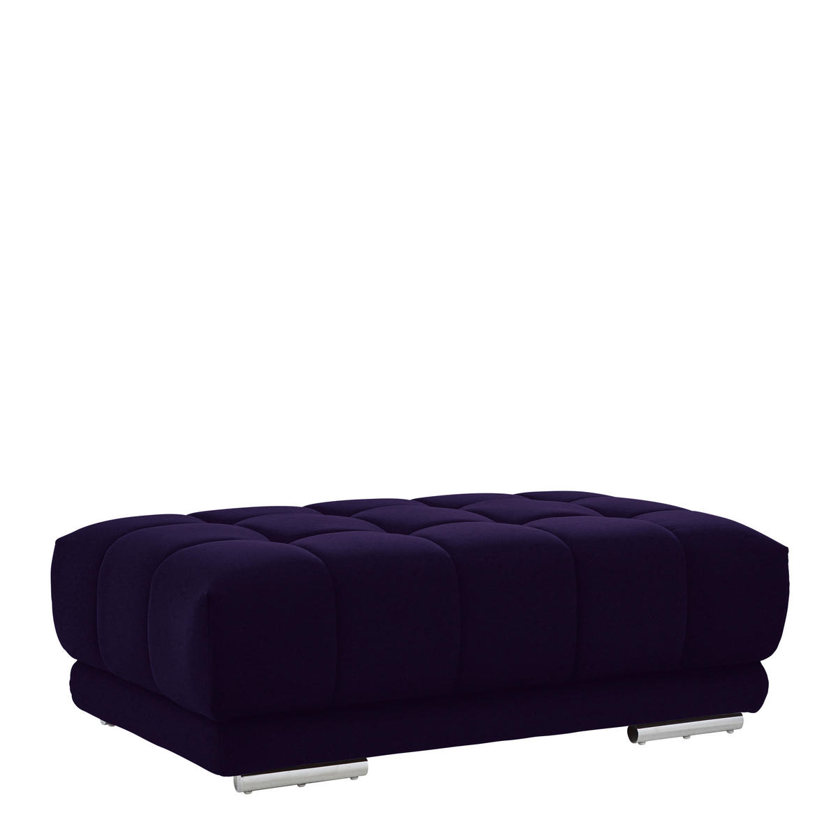 HOCKER Textil Violett  - Chromfarben/Violett, Design, Textil (126/42/76cm) - Beldomo Speed