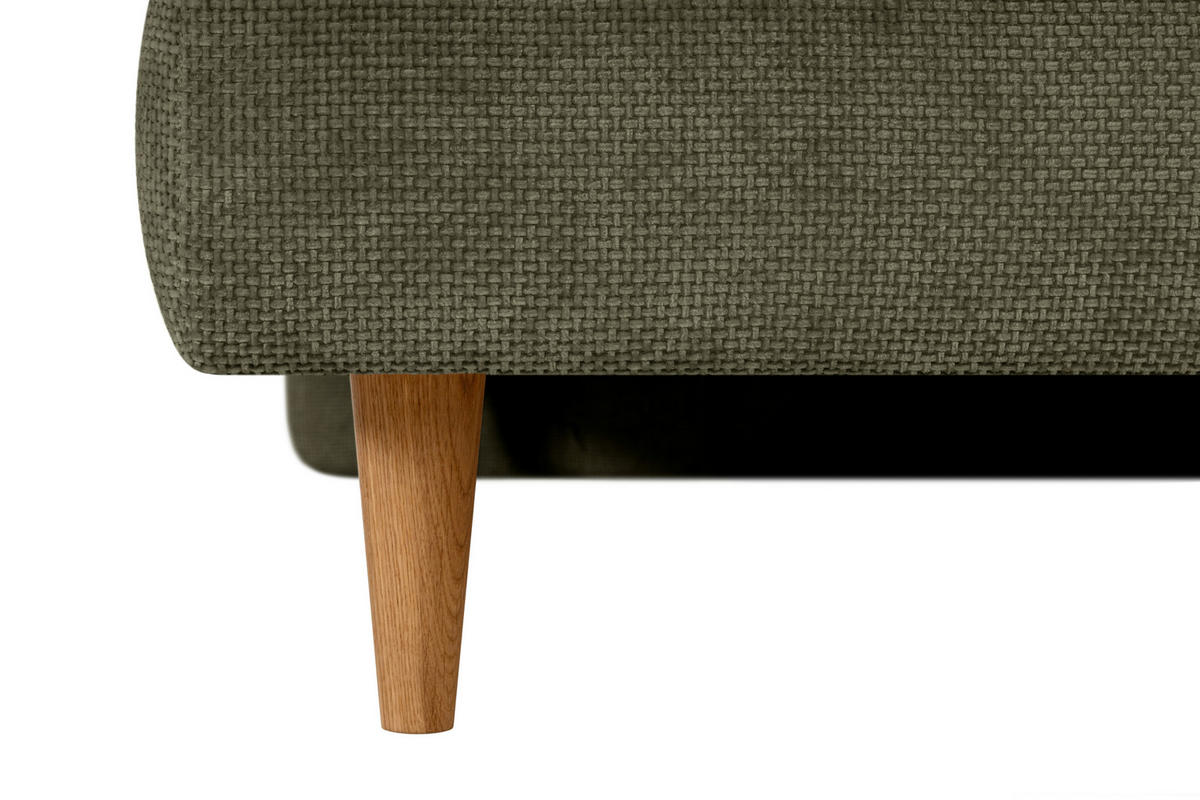 BOXSPRINGBETT 180/200 cm  in Olivgrün  - Eichefarben/Olivgrün, MODERN, Holz/Textil (180/200cm) - Welnova
