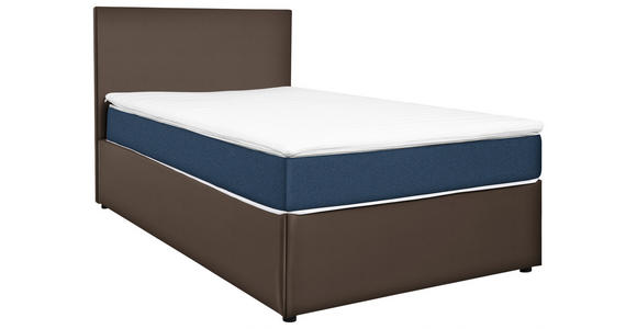 BOXBETT 120/200 cm in Blau, Grau - Blau/Grau, KONVENTIONELL, Holz/Holzwerkstoff (120/200cm) - Carryhome