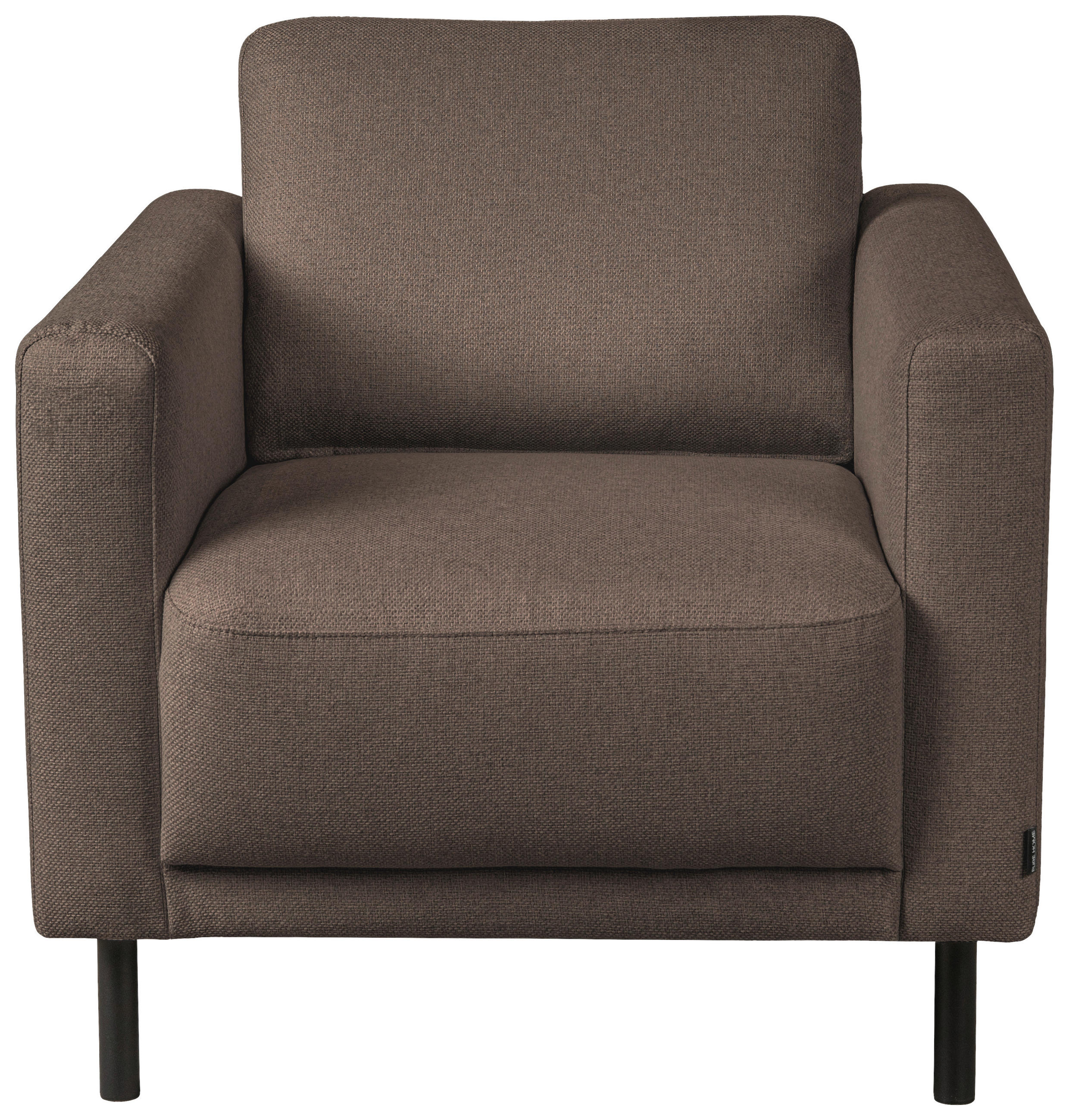 FÅTÖLJ i textil, metall, trä rostfärgad, brun  - brun/svart, Design, metall/trä (78/78/85cm) - Pure Home Comfort