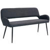 LAVICA, topoľ, čierna - čierna, Lifestyle, kov/drevo (150/83/63cm) - MID.YOU
