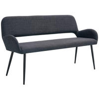 LAVICA, topoľ, čierna - čierna, Lifestyle, kov/drevo (150/83/63cm) - MID.YOU