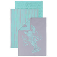 SADA UTĚREK 3dílné - modrá, Basics, textil (50/70cm) - Vossen