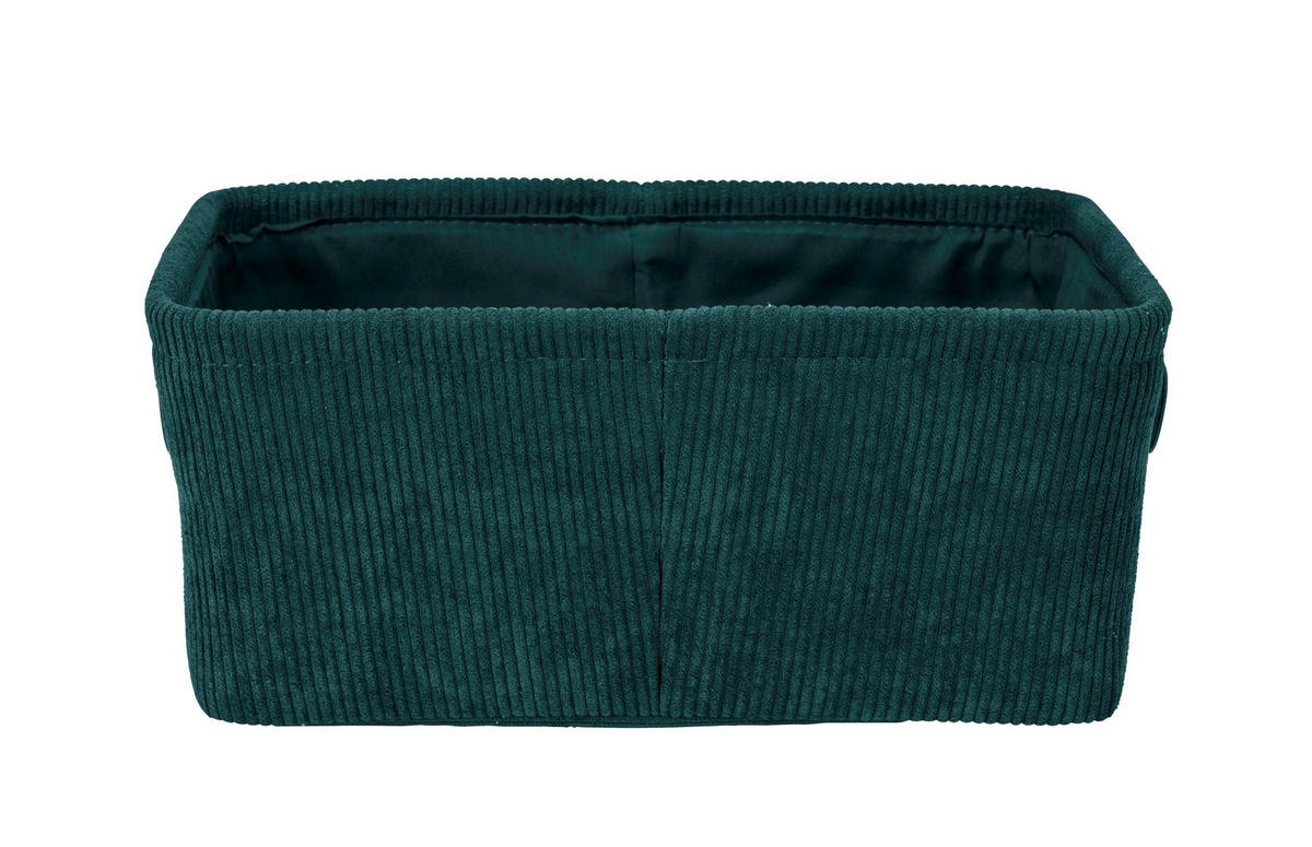 AUFBEWAHRUNGSKÖRBCHEN     - Dunkelgrün, Basics, Textil (27,6/12/20cm) - Wenko