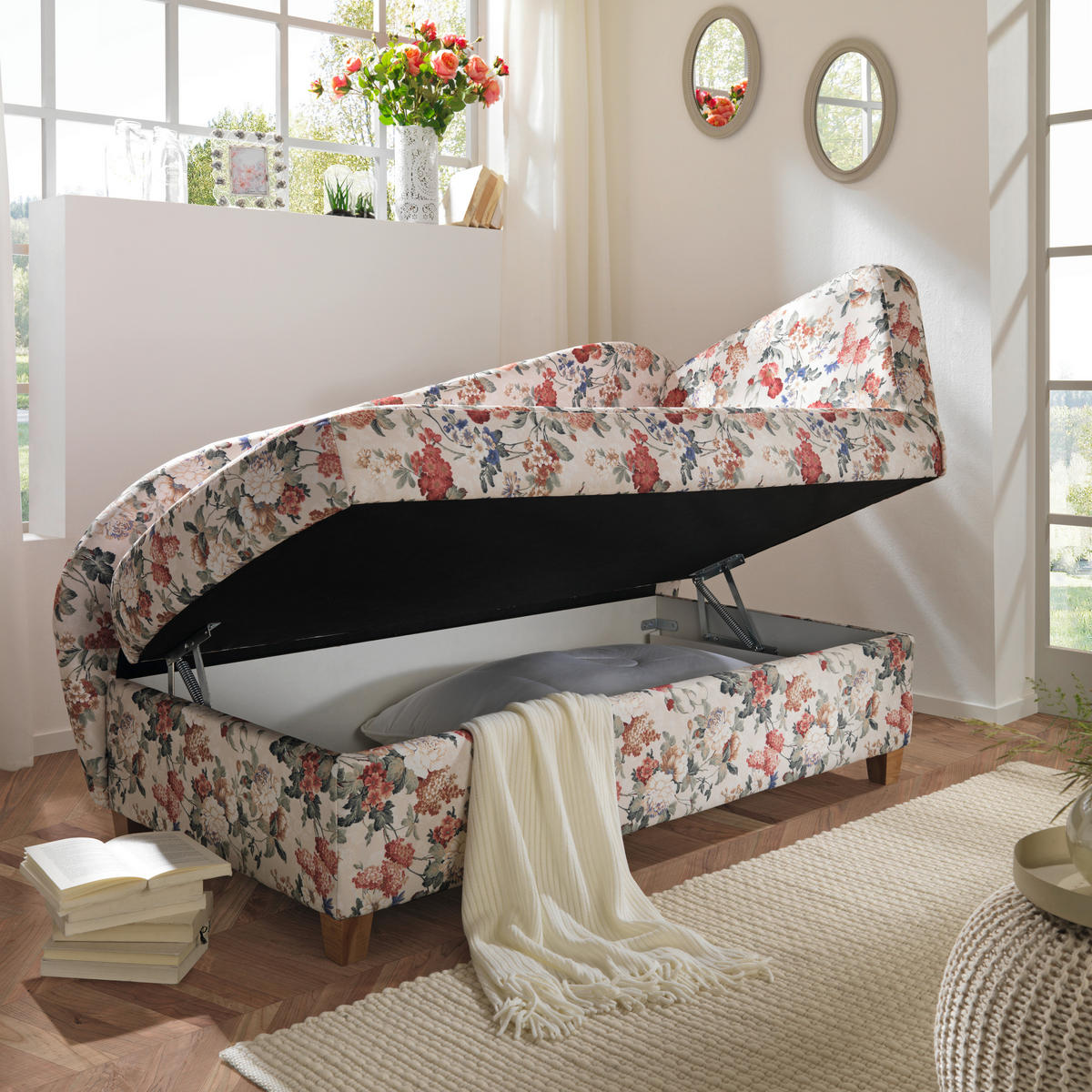 LIEGE in Flachgewebe Naturfarben  - Naturfarben, Lifestyle, Holz/Textil (180/97/85cm) - Novel