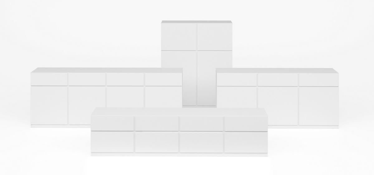 LOWBOARD Bern  in 225/52,5/40 cm  - Weiß, Design, Holzwerkstoff (225/52,5/40cm) - MID.YOU