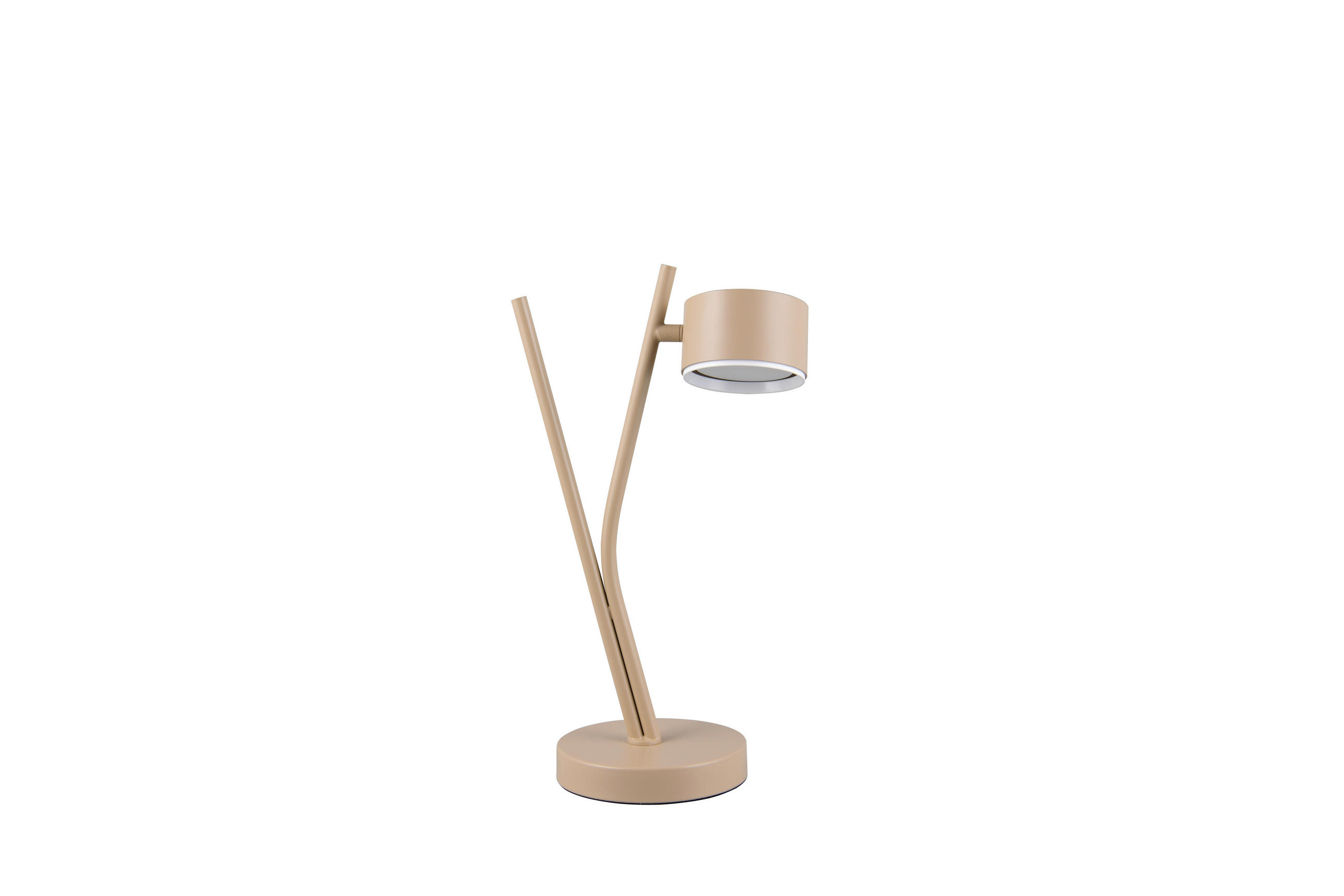 Trio Leuchten Tischleuchte Coda Weiß, Beige 14x37.5x21.6 cm