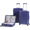 REISEKOFFERSET Blau 3-teilig  - Blau, Basics, Kunststoff/Textil - Novel
