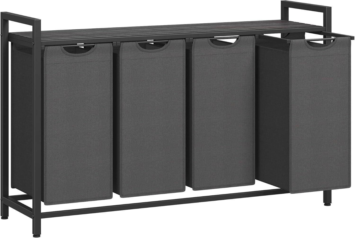 WÄSCHEKORB - Grau, MODERN, Holzwerkstoff/Metall (116/72/33cm) - MID.YOU