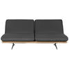SCHLAFSOFA in Holz, Leder Dunkelgrau  - Dunkelgrau/Beige, Design, Leder/Holz (204/92/90cm) - Dieter Knoll