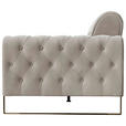 2-SITZER-SOFA Velours Beige  - Beige/Goldfarben, KONVENTIONELL, Textil/Metall (194/90/97cm) - Carryhome