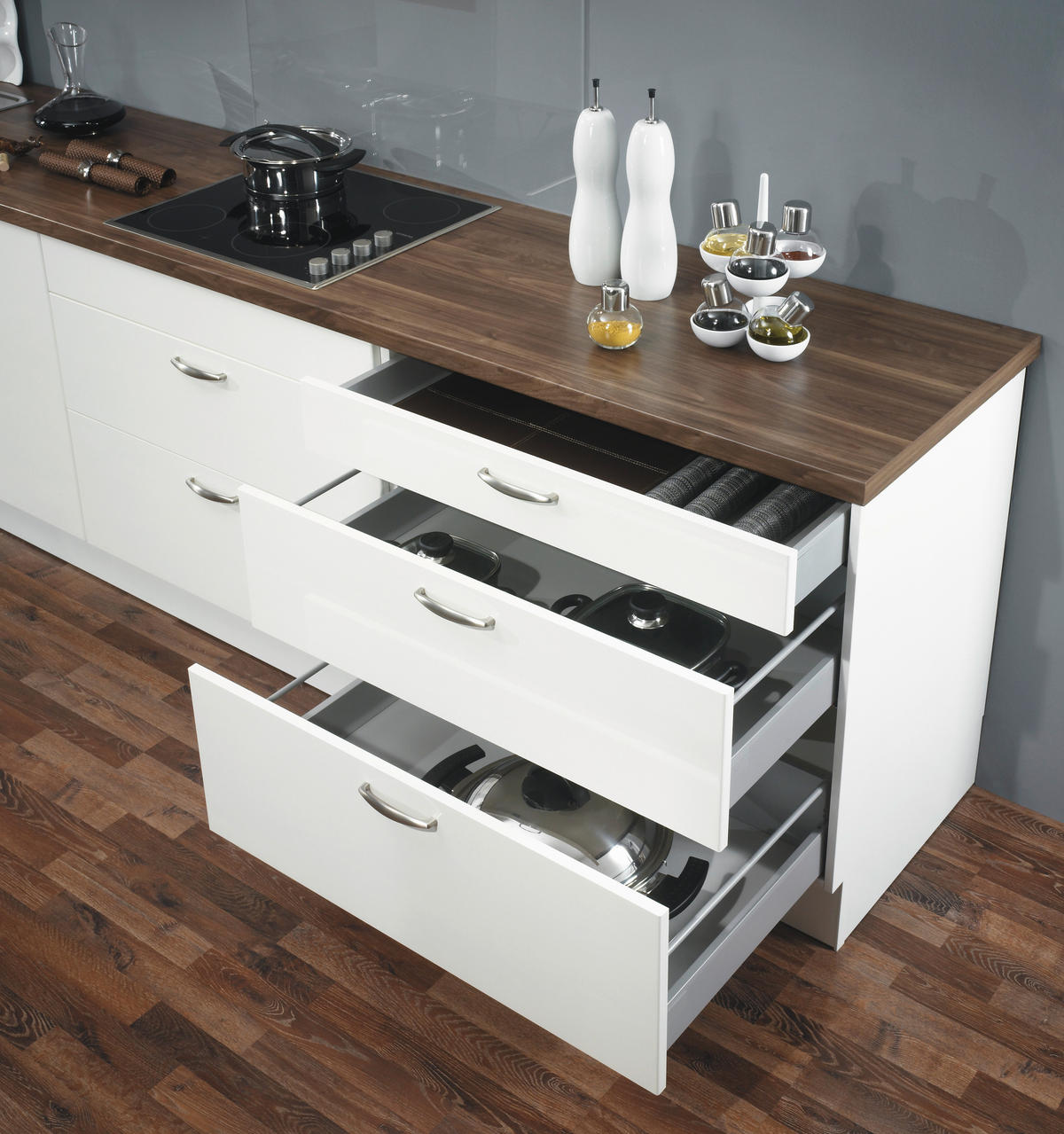 EINBAUKÜCHE   - Design, Holzwerkstoff - Novel