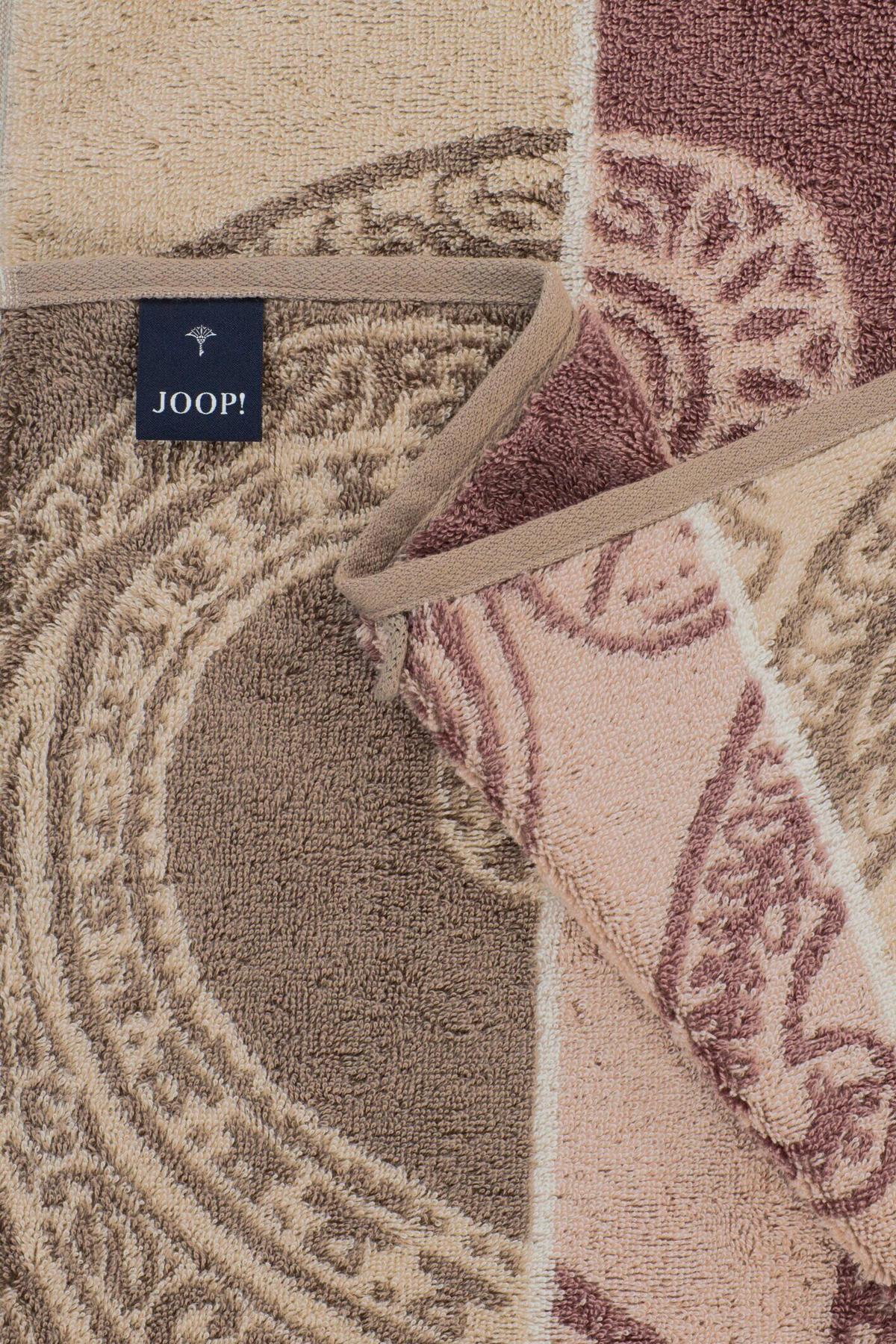 HANDTUCH Contour Paisley Beige, Mauve  - Beige/Mauve, Design, Textil (50/100cm) - Joop!