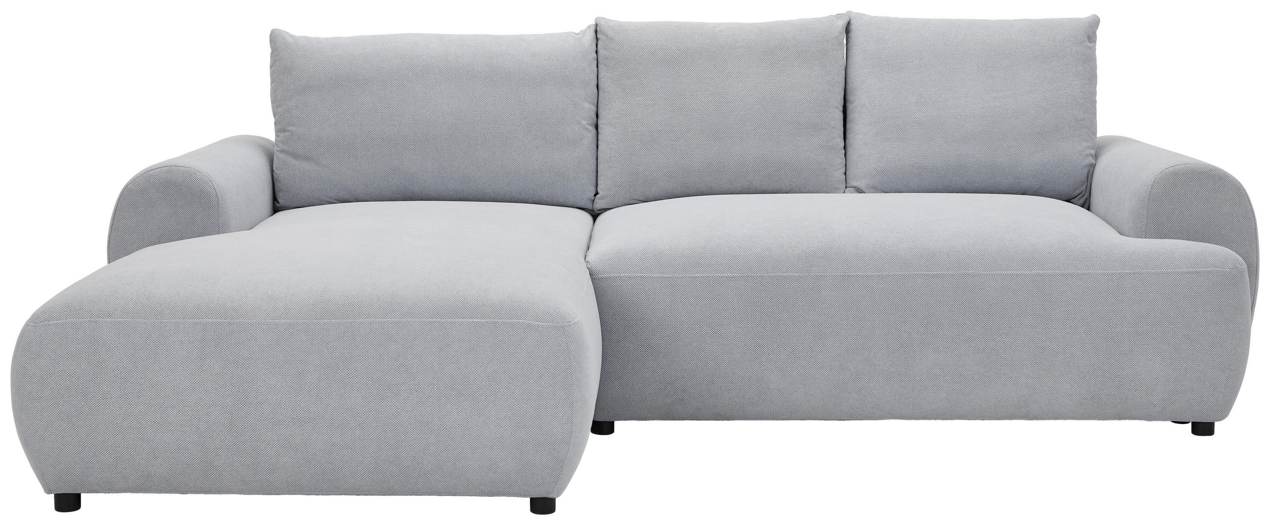 ECKSOFA Grau Webstoff  - Schwarz/Grau, MODERN, Kunststoff/Textil (175/265cm) - Carryhome
