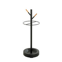 SCHIRMSTÄNDER Holz, Metall Schwarz, Buchefarben  - Buchefarben/Schwarz, KONVENTIONELL, Holz/Metall (26/73/26cm)