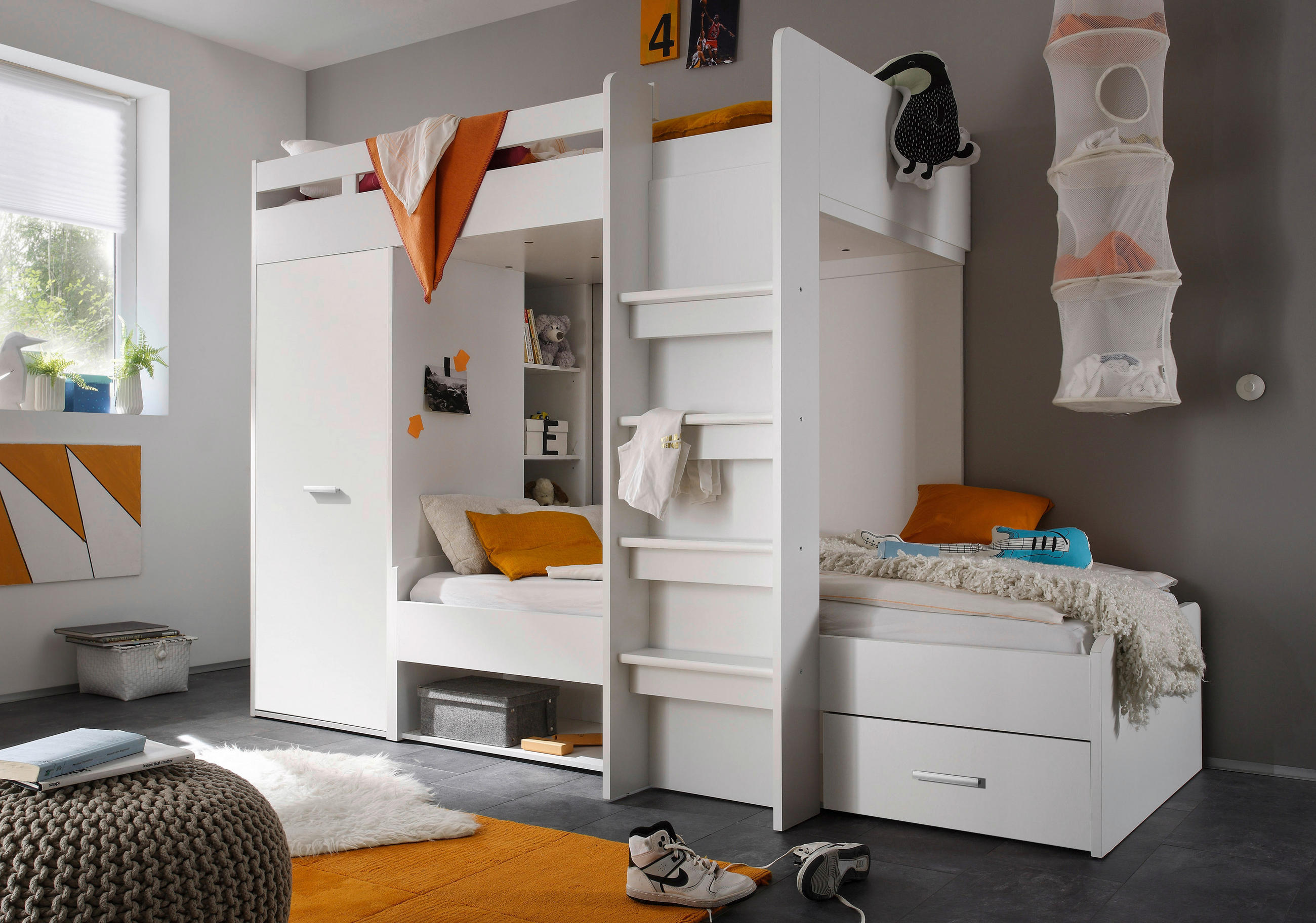VYVÝŠENÁ POSTEĽ, 90/200 cm biela - biela, Konventionell, kompozitné drevo (90/200cm) - Carryhome