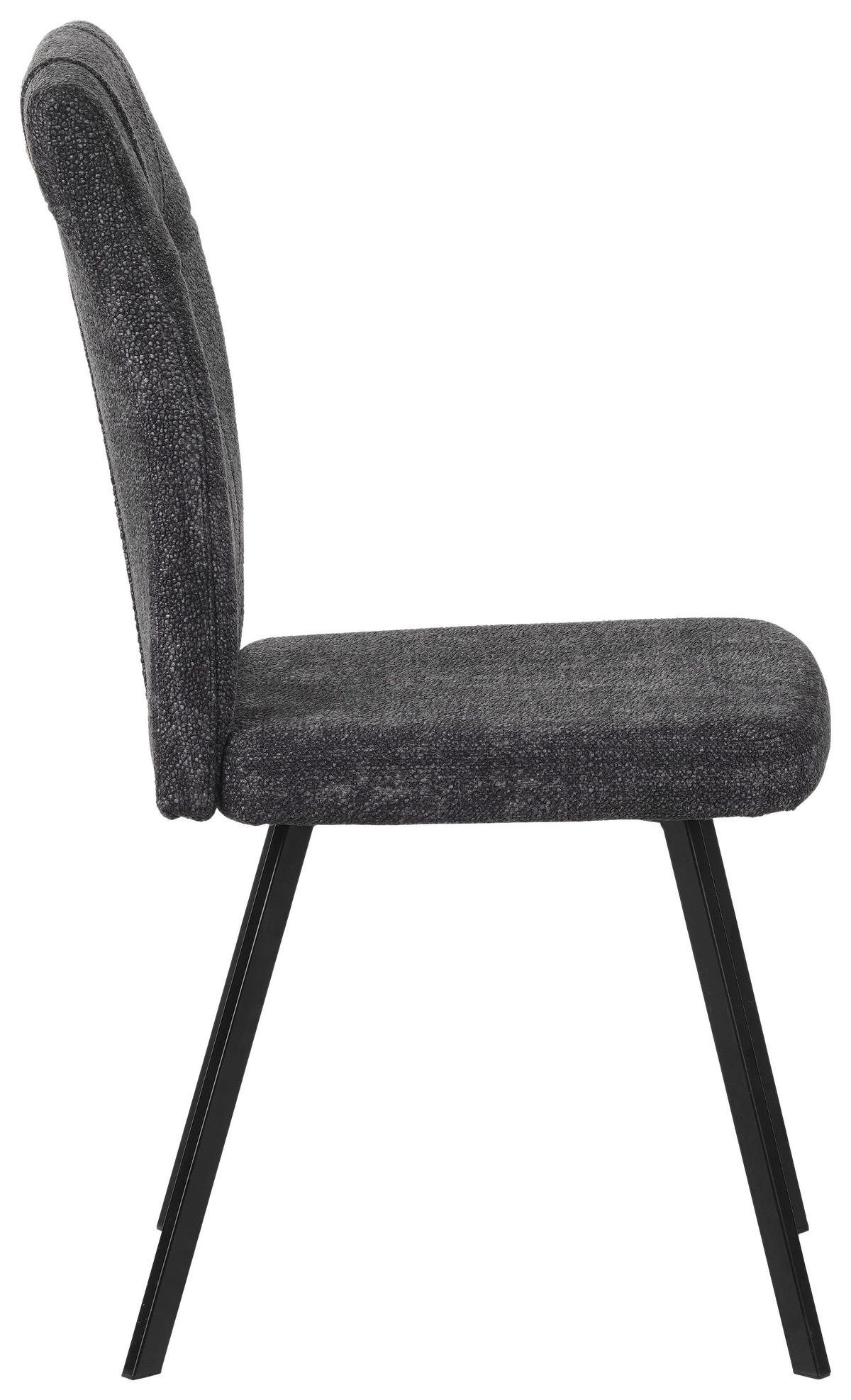 STOL, kovina, tekstil siva  - siva/črna, Moderno, kovina/tekstil (46/94/58cm) - Carryhome