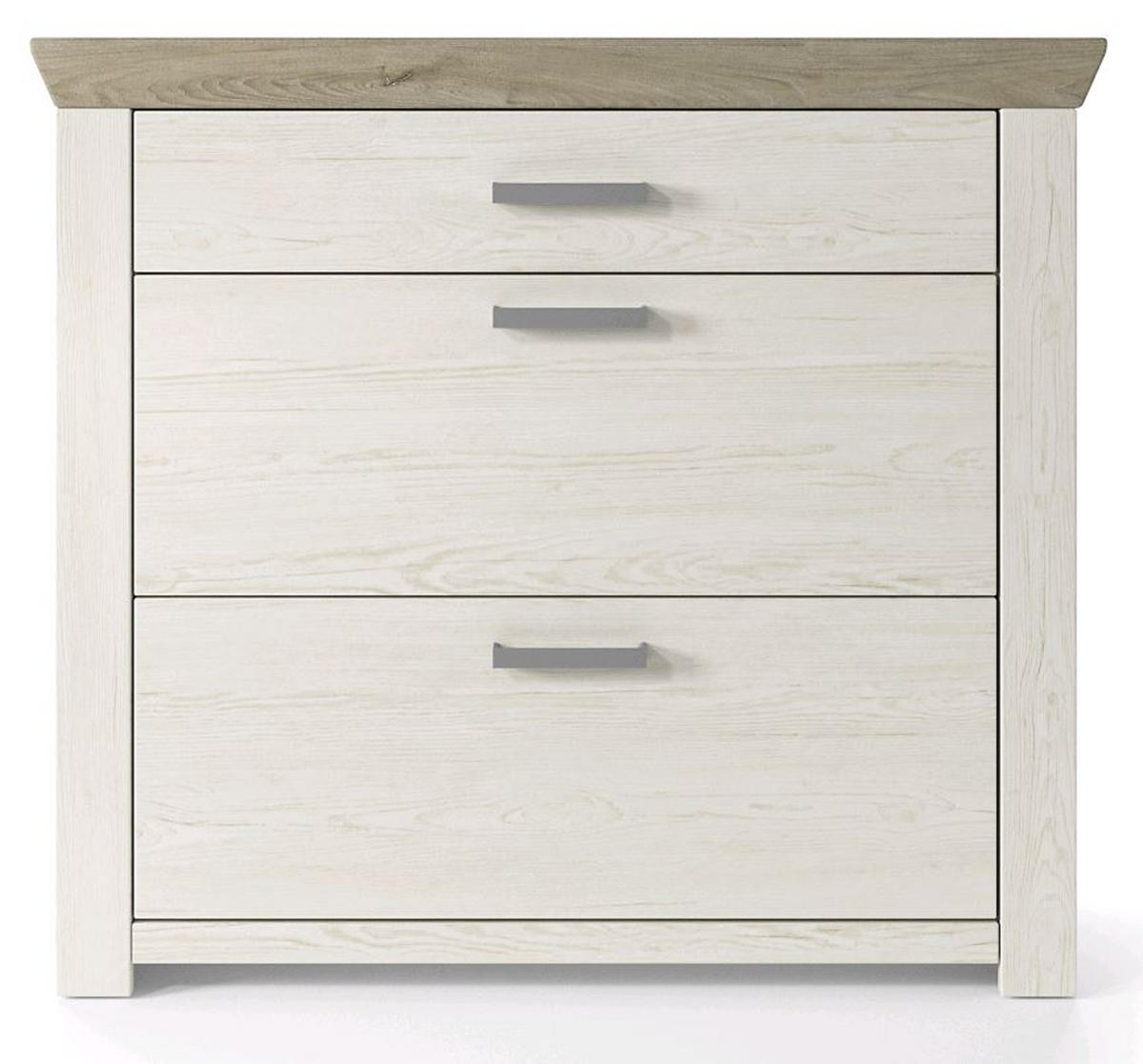 SCHUHSCHRANK Eichefarben, Pinienfarben  - Chromfarben/Eichefarben, Basics, Holzwerkstoff/Metall (105/93,4/42,2cm) - SetOne by Musterring
