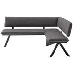 ECKBANK 180/140 cm  in Grau, Schwarz  - Schwarz/Grau, MODERN, Textil/Metall (180/140cm) - Cantus