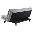 SCHLAFSOFA Chenille Hellgrau  - Hellgrau/Schwarz, Design, Textil/Metall (196/91/98cm) - Carryhome