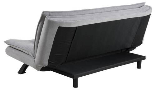 ROZKLÁDACÍ POHOVKA, textil, světle šedá - černá/světle šedá, Design, kov/textil (196/91/98cm) - Carryhome
