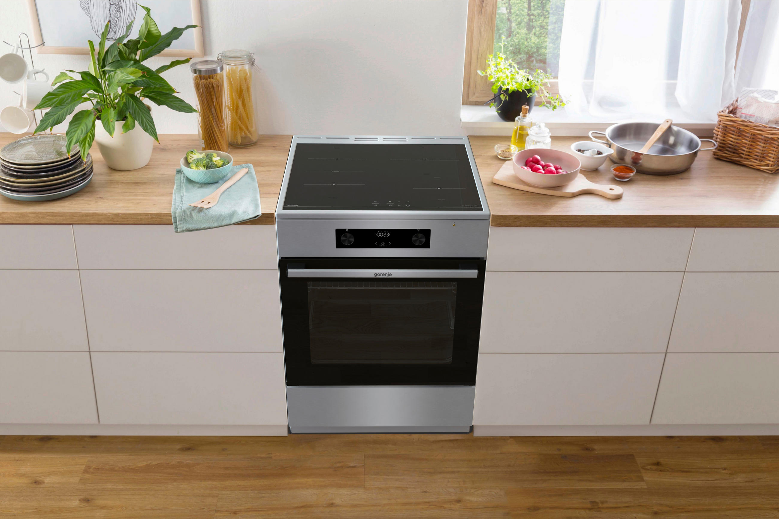 HERDSET GEIT6C60XPG  - Edelstahlfarben, MODERN, Glas/Kunststoff (60/85/60cm) - Gorenje