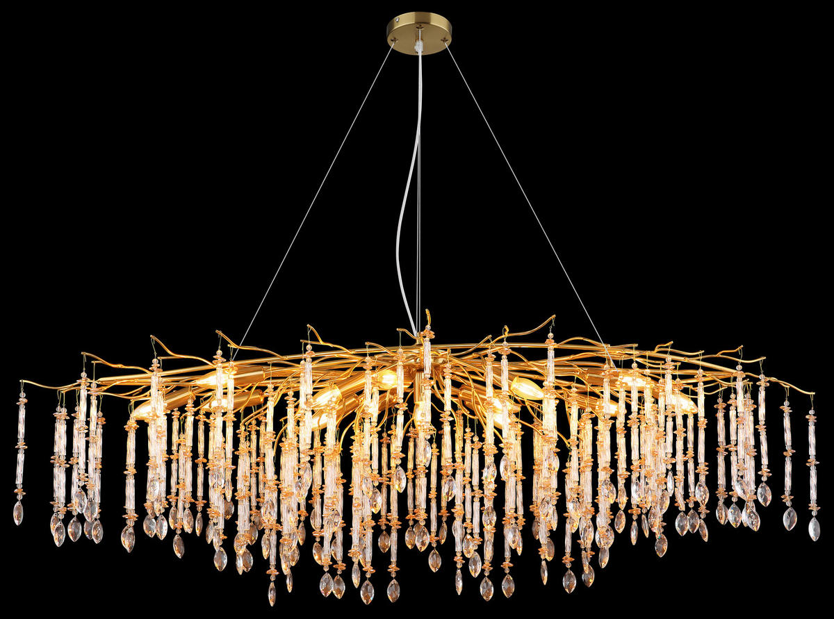 HÄNGELEUCHTE 150/60/120 cm  - Klar/Transparent, KONVENTIONELL, Glas/Kunststoff (150/60/120cm) - Globo