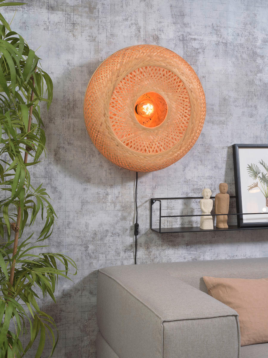 VÄGGLAMPA GOOD&MOJO  15/60/60 cm   - naturfärgad, Trend, naturmaterial (15/60/60cm) - Good & Mojo