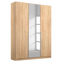 DREHTÜRENSCHRANK  in Sonoma Eiche, Silberfarben  - Silberfarben/Alufarben, MODERN, Holzwerkstoff/Metall (136/229/54cm) - Rauch Möbel
