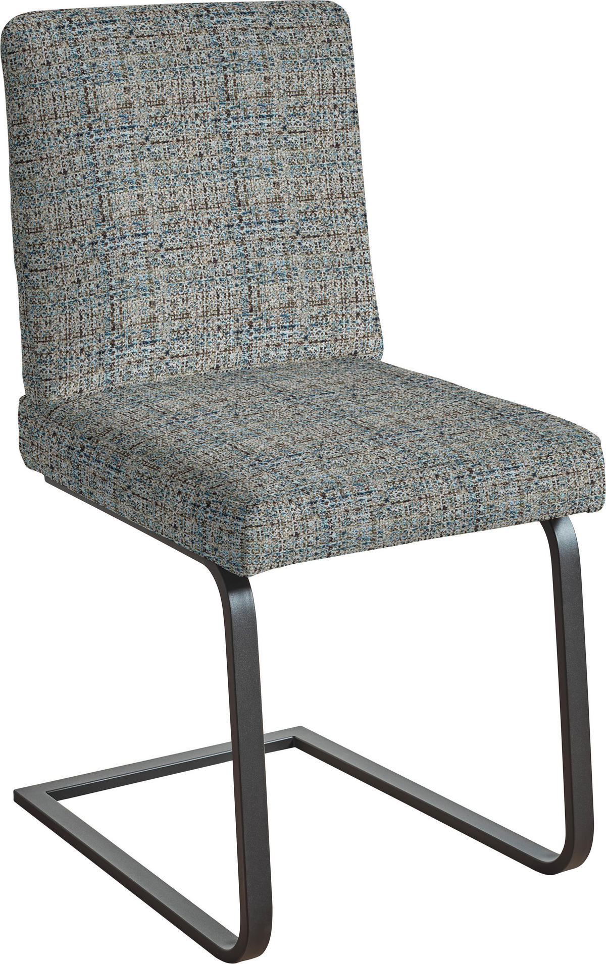 SCHWINGSTUHL  in Stahl Flachgewebe  - Blau/Schwarz, Design, Textil/Metall (60/92/60cm) - Dieter Knoll