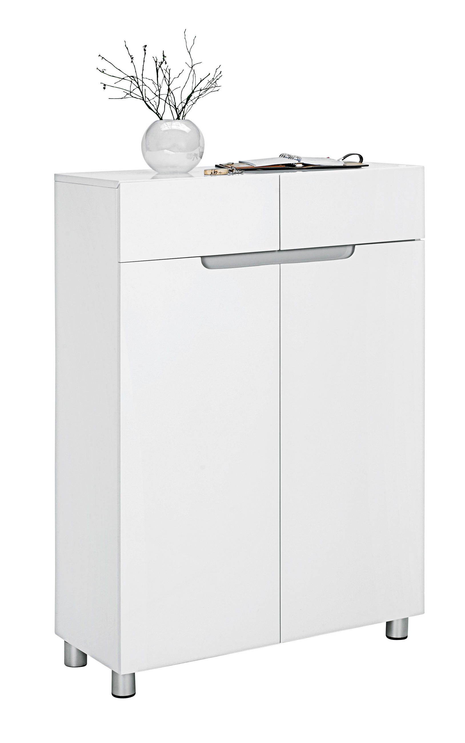 SCHUHSCHRANK Grau, Weiß  - Weiß/Grau, Design, Holzwerkstoff (76/105/31cm) - Xora
