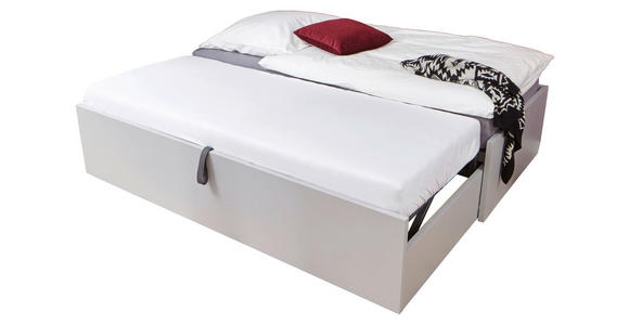 AUSZIEHBETT 90/200 cm in Hellgrau - Anthrazit/Hellgrau, Basics, Holz/Holzwerkstoff (90/200cm) - Venda
