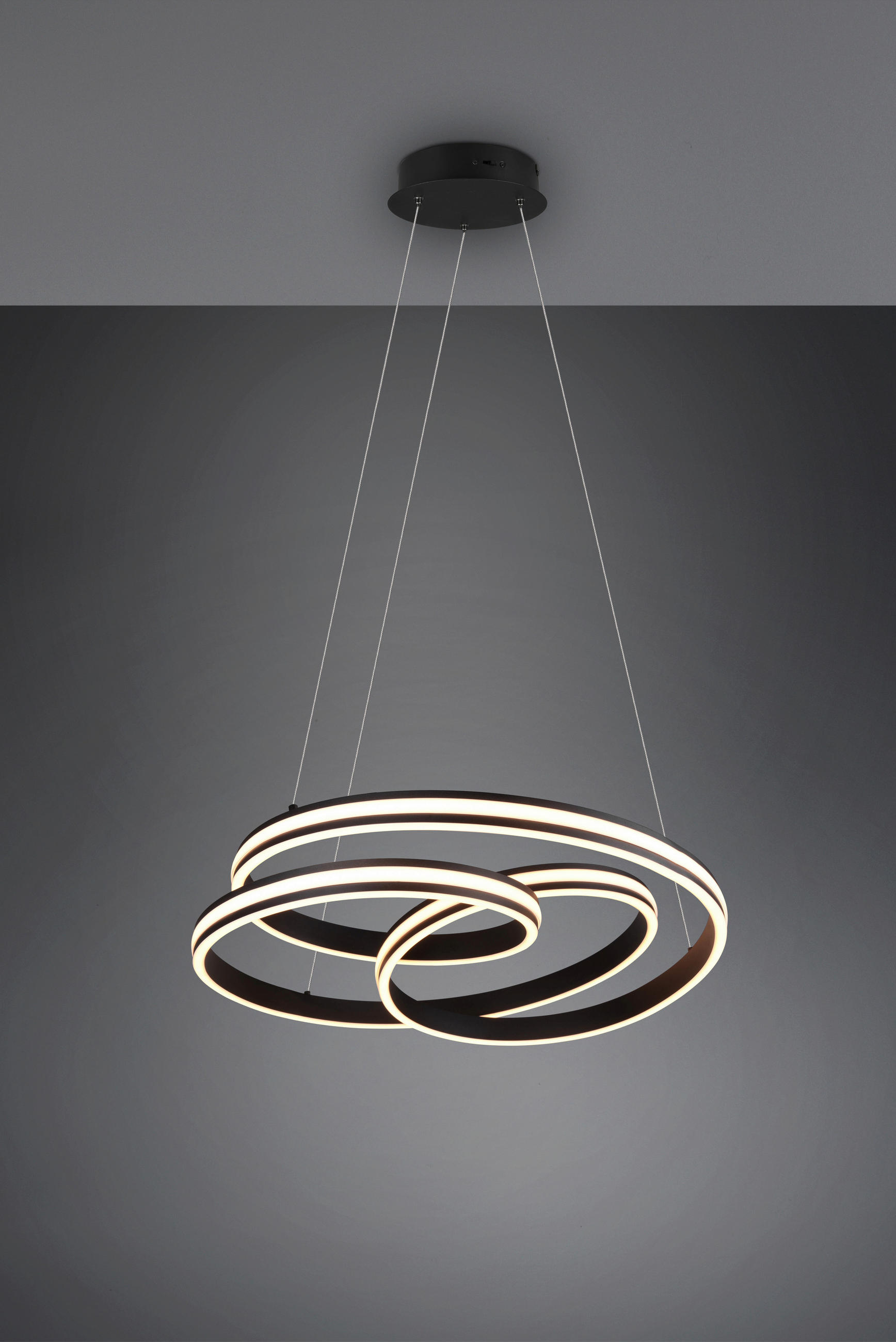 LED-HÄNGELEUCHTE Nuria 60/150 cm   - Schwarz, Basics, Metall (60/150cm) - Trio Leuchten