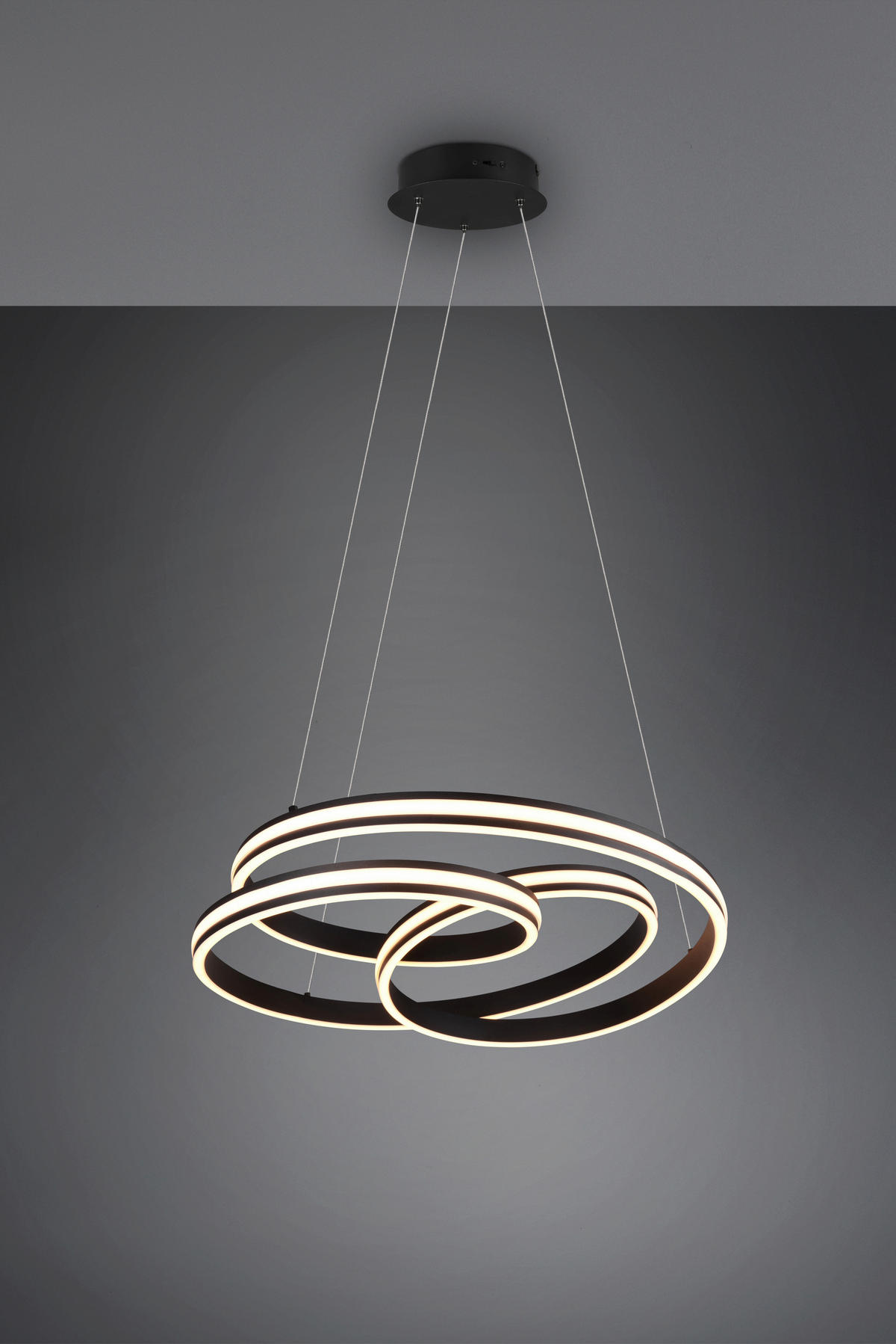 LED-HÄNGELEUCHTE Nuria 60/150 cm   - Schwarz, Basics, Metall (60/150cm) - Trio Leuchten