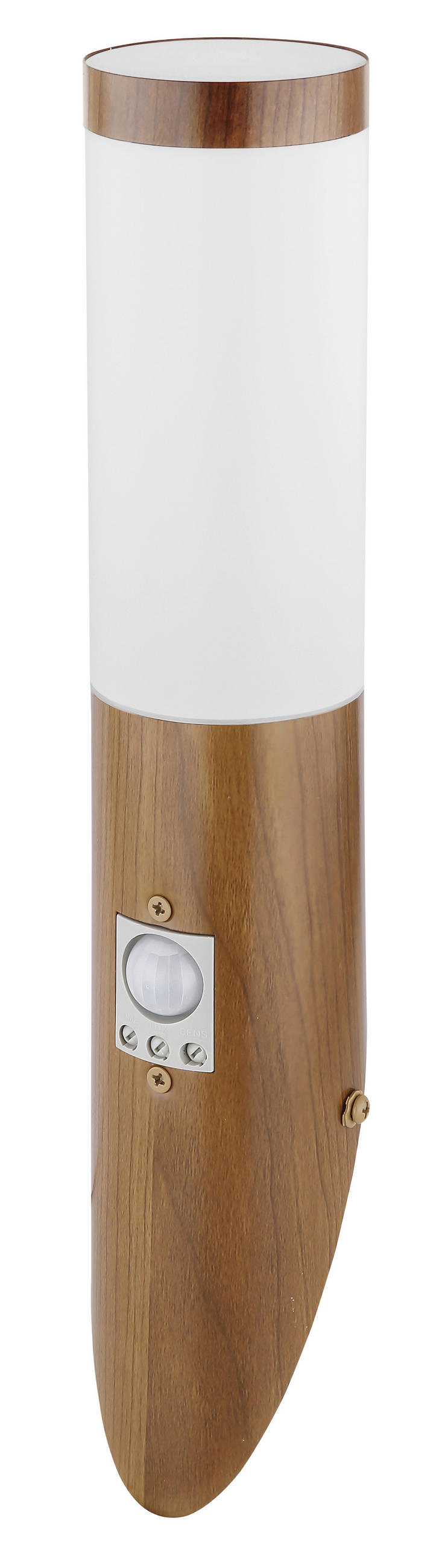 AUßENWANDLEUCHTE 7,6/40,5 cm   - Opal/Braun, Basics, Kunststoff/Metall (7,6/40,5cm) - Globo