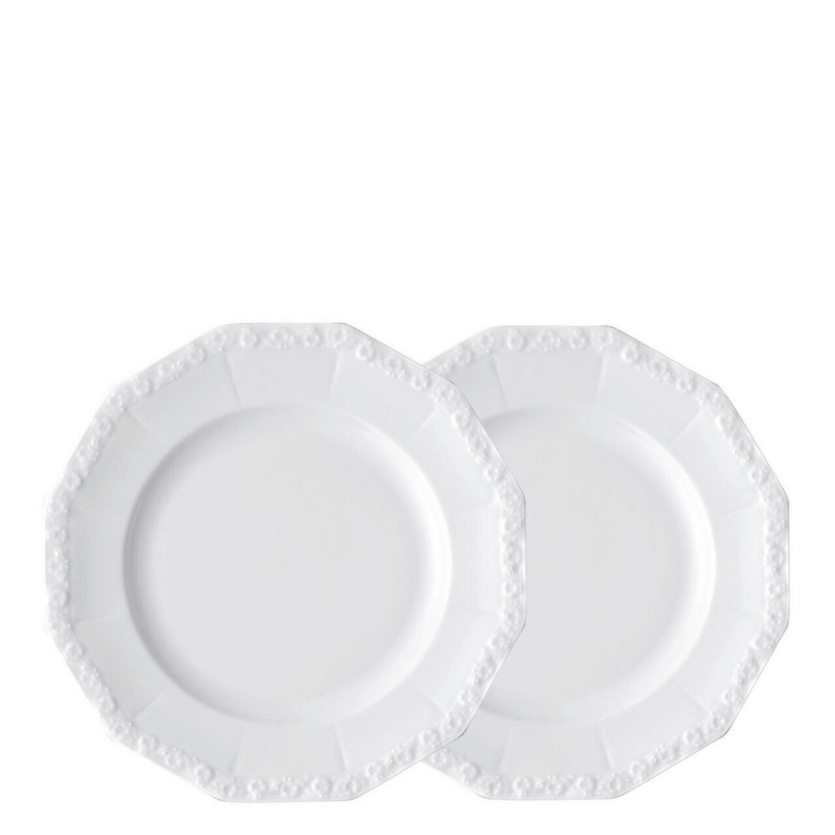 FRÜHSTÜCKSTELLERSET Weiß 2-teilig Maria - Weiss  - Weiß, KONVENTIONELL, Keramik (22,8/21,8/3,8cm) - Rosenthal