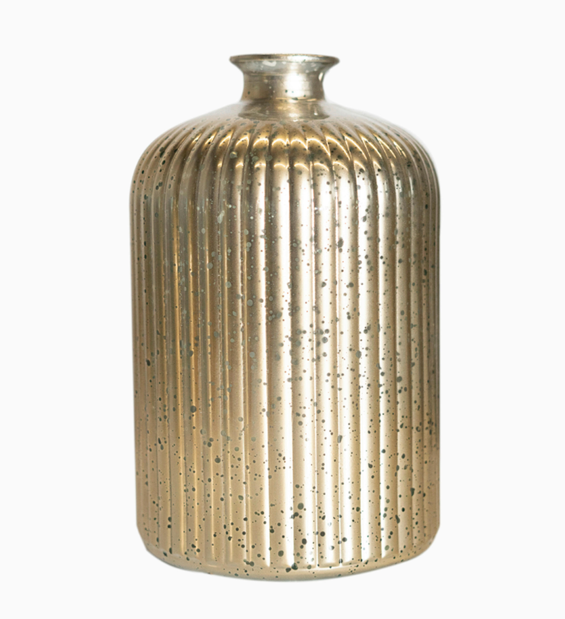 VÁZA  - aranyszínű, Basics, Üveg (23cm)