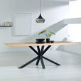 ESSTISCH in Holz 220/100/78 cm   - Eichefarben/Anthrazit, Design, Holz/Metall (220/100/78cm) - Johann Jakob