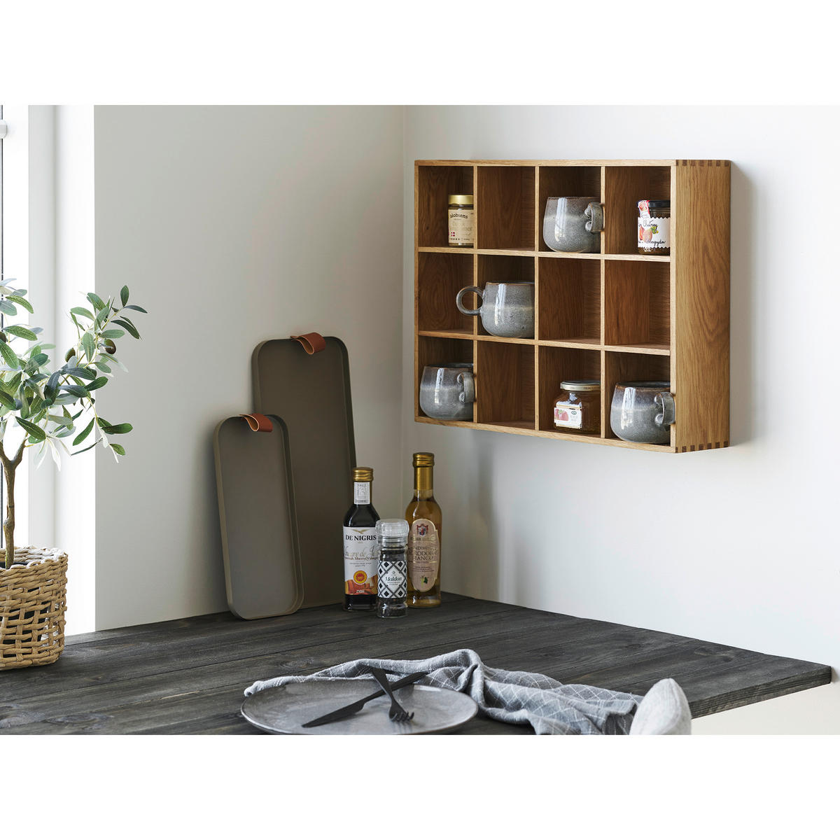 WANDREGAL 39/11/51 cm  - Eichefarben, Basics, Holz (39/11/51cm)
