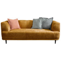 3-SITZER-SOFA in Flachgewebe Goldfarben  - Goldfarben/Schwarz, Design, Textil/Metall (226/77/106cm) - MID.YOU
