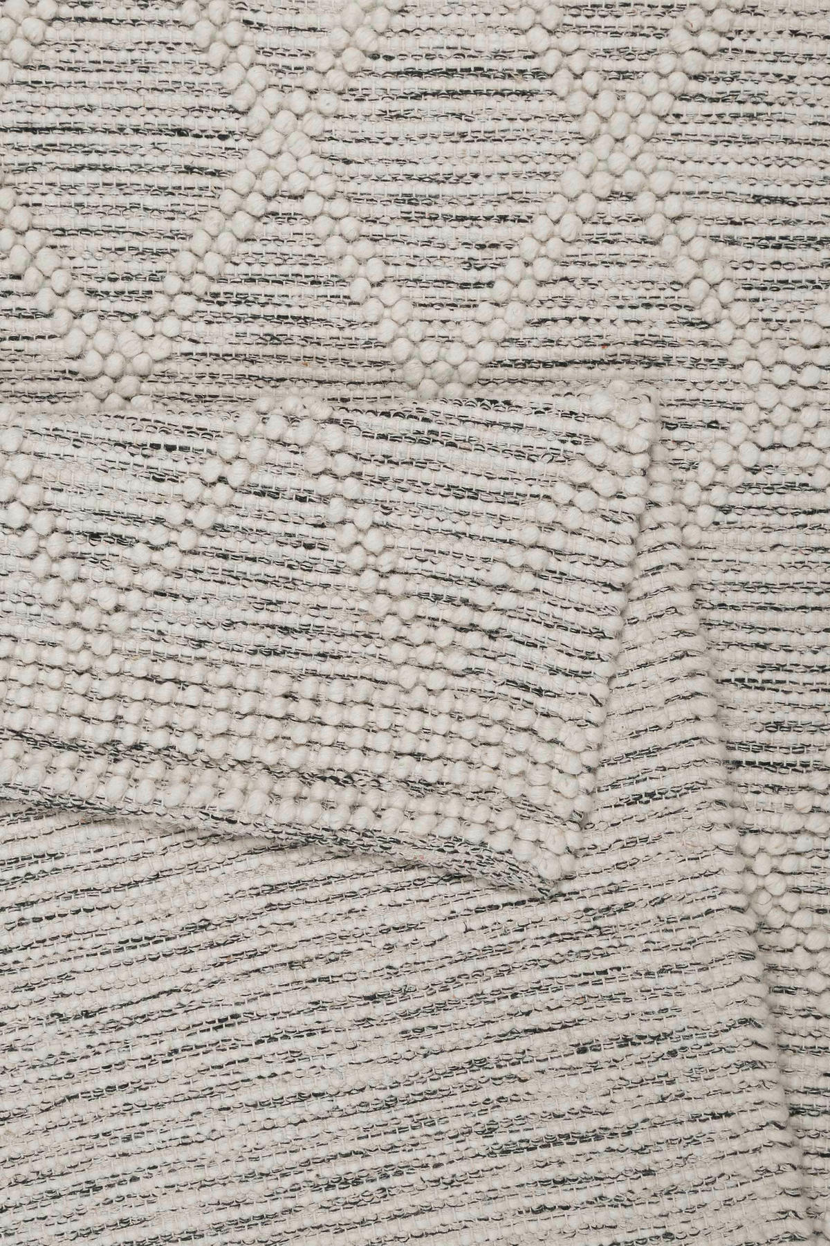 HANDWEBTEPPICH 80/150 cm Amy Creme, Dunkelgrau rechteckig  - Dunkelgrau/Creme, Design, Textil (80/150cm) - Esprit