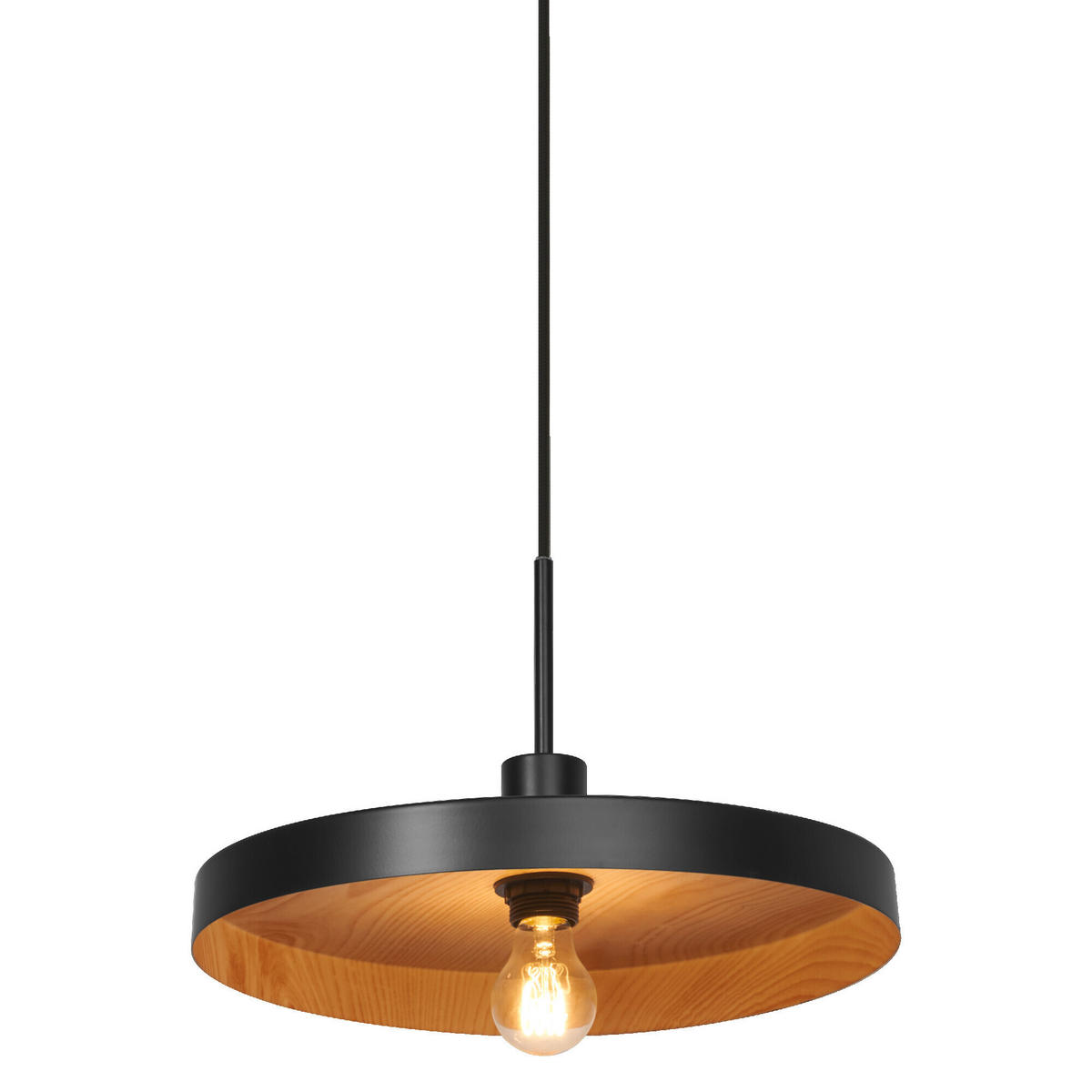 HÄNGELEUCHTE 40/127 cm  - Schwarz/Naturfarben, Basics, Metall (40/127cm) - Ledvance