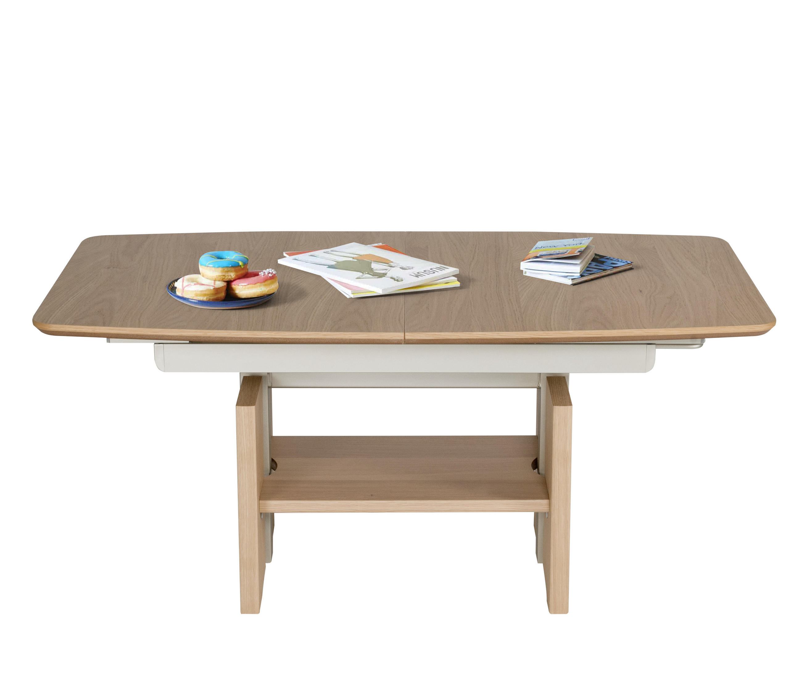 COUCHTISCH Eiche furniert 120/70/54 cm rechteckig Eichefarben  - Eichefarben, KONVENTIONELL, Holz (120/70/54cm)
